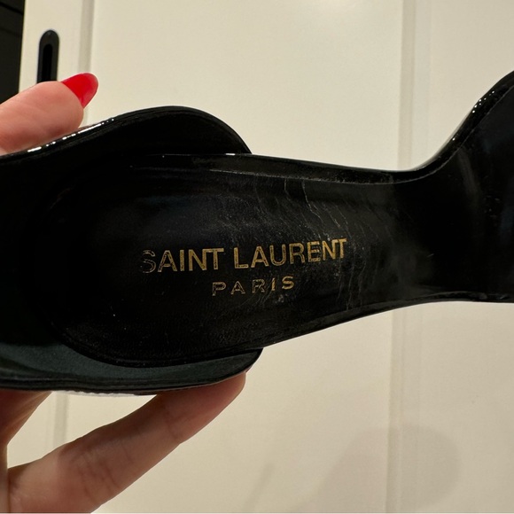 Saint Laurent Minimal Amber Patent Leather 38 Heels - Picture 6 of 7